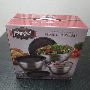 Parini  Cookware- 6 piece stainless steel mixing bowl set